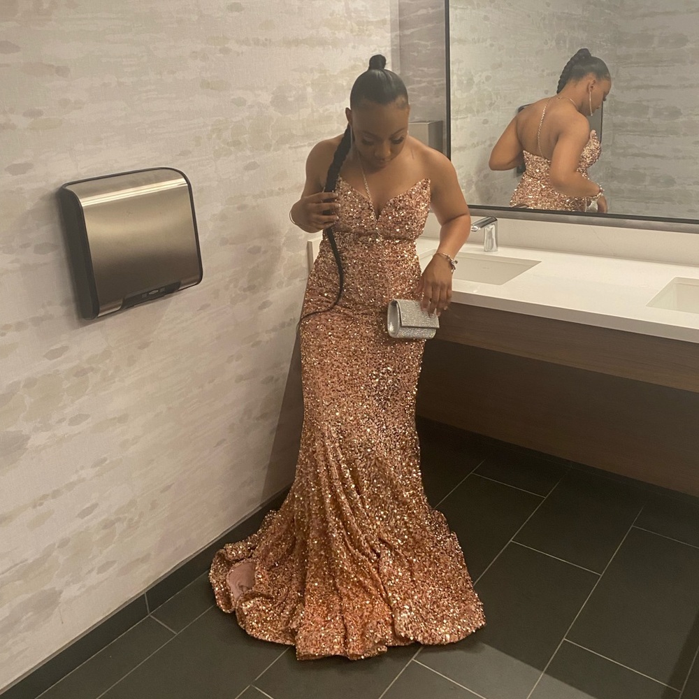 Rose Gold Prom Dress